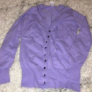 J Crew Purple Cardigan